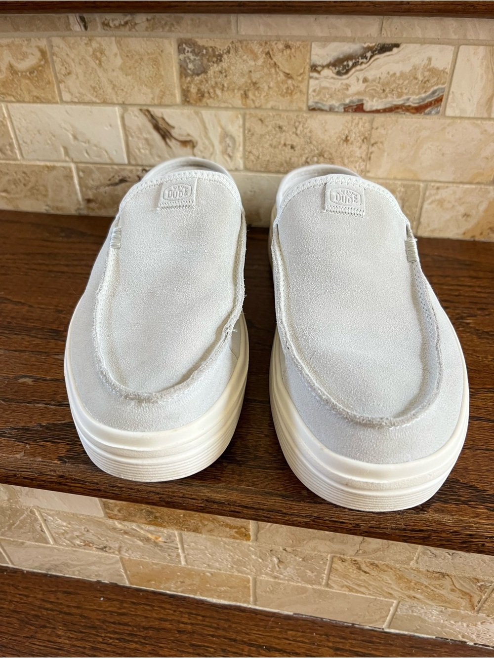 Hey Dude Women’s Grey Slip-On Platform Mules